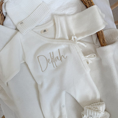 White Personalised Luxury Long Romper
