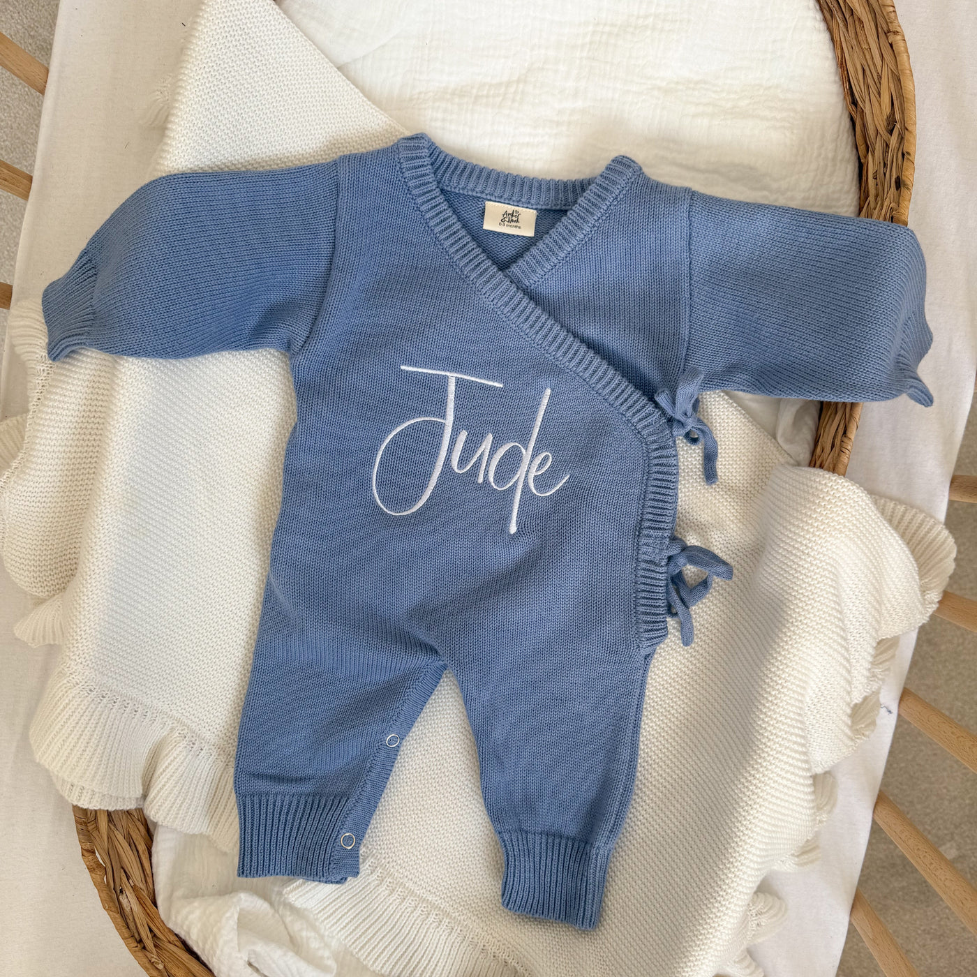 Blue Personalised Luxury Long Romper