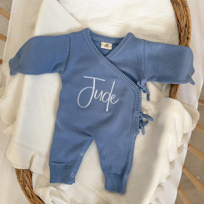 Blue Personalised Luxury Long Romper