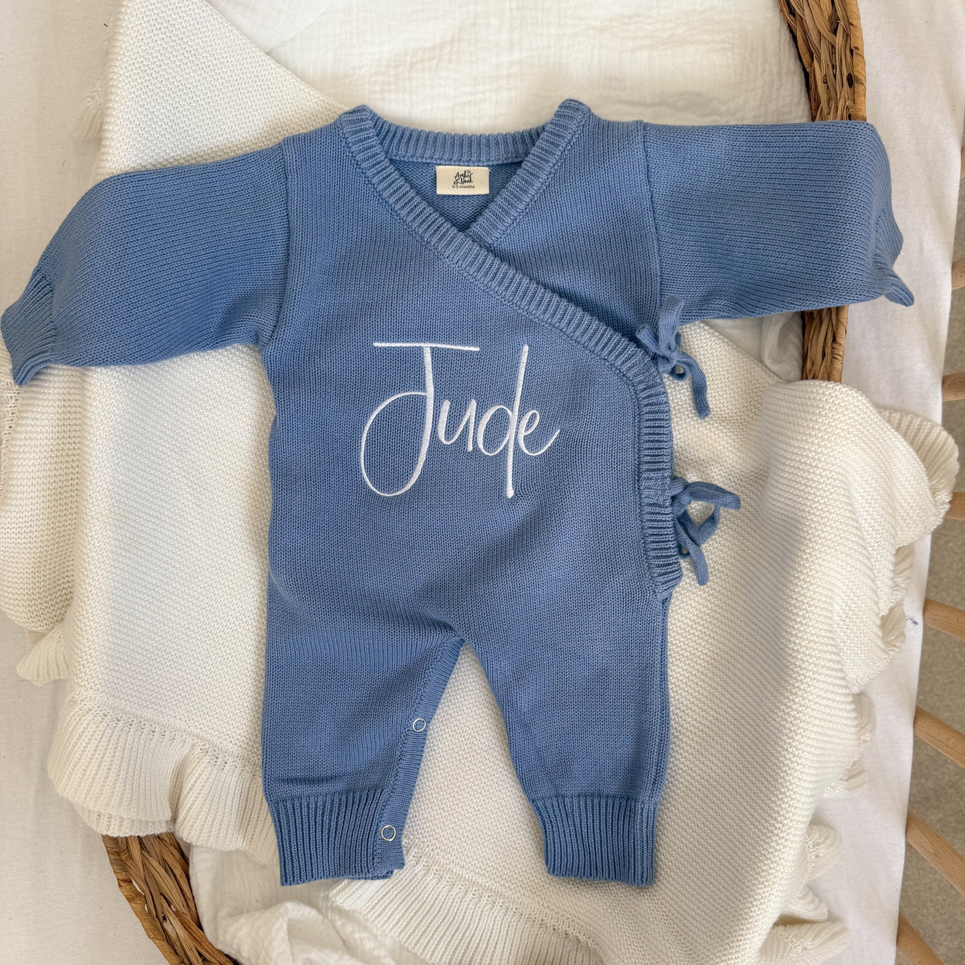 Blue Personalised Luxury Long Romper