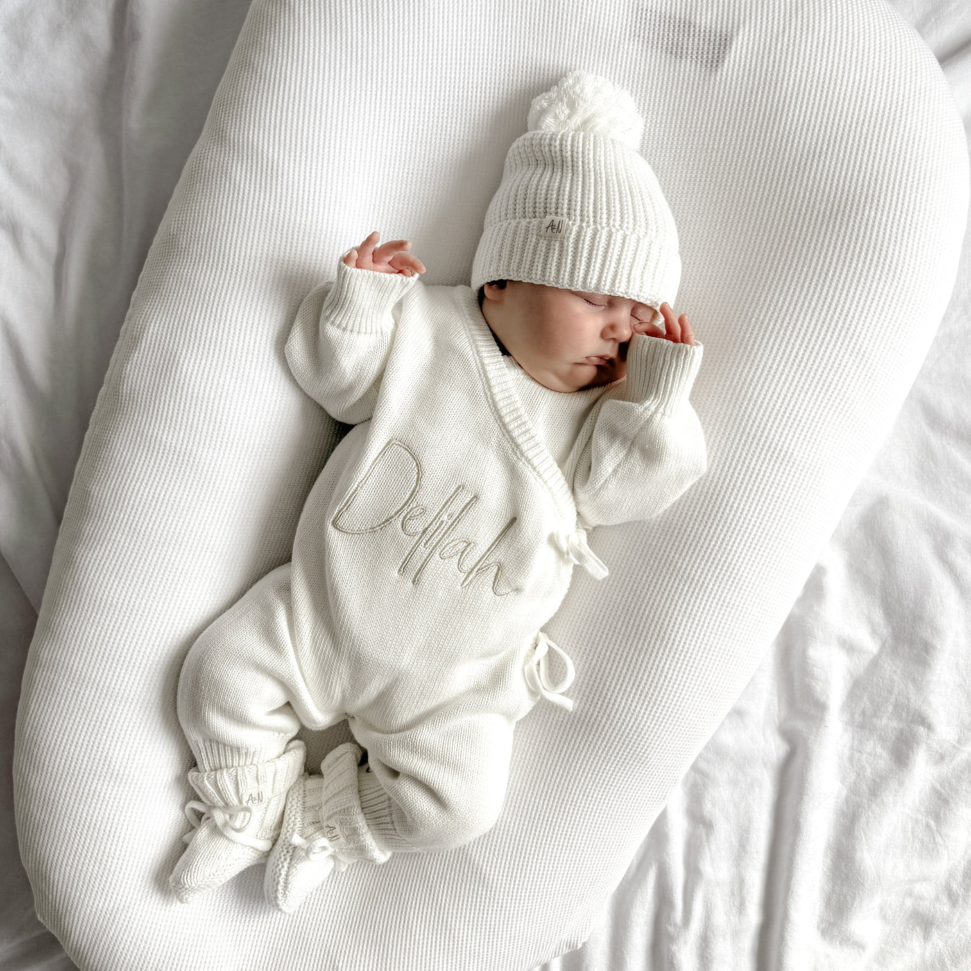 White Personalised Luxury Long Romper
