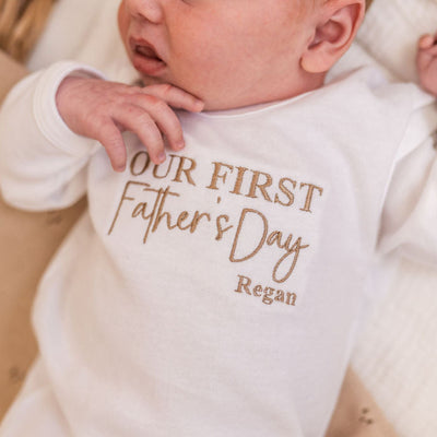 Personalised First Father's Day Sleepsuit/ Vest