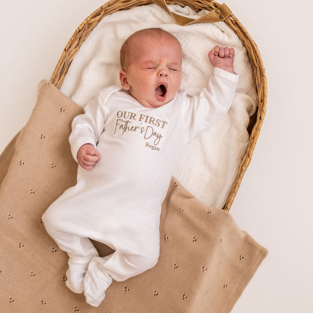 Personalised First Father's Day Sleepsuit/ Vest