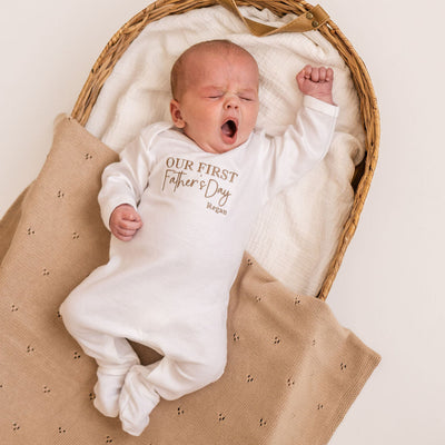 Personalised First Father's Day Sleepsuit/ Vest