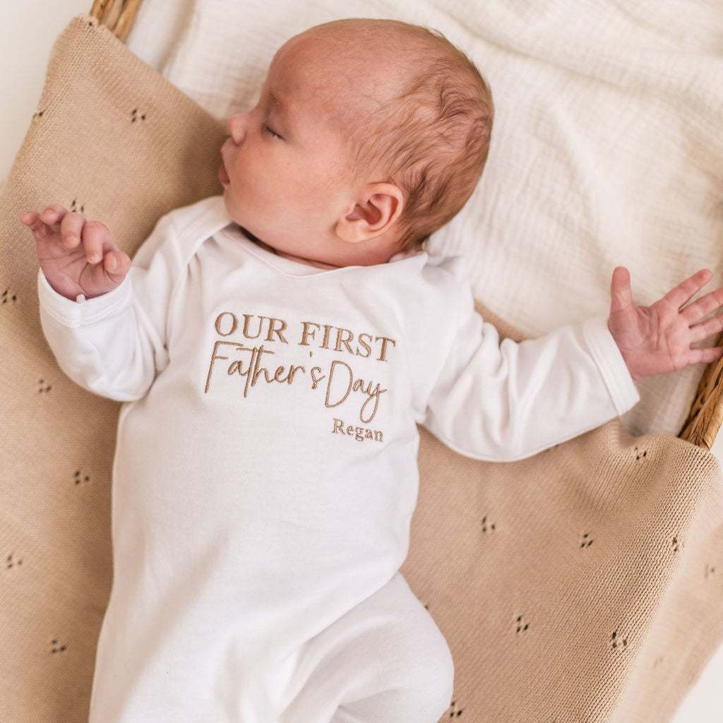 Personalised First Father's Day Sleepsuit/ Vest