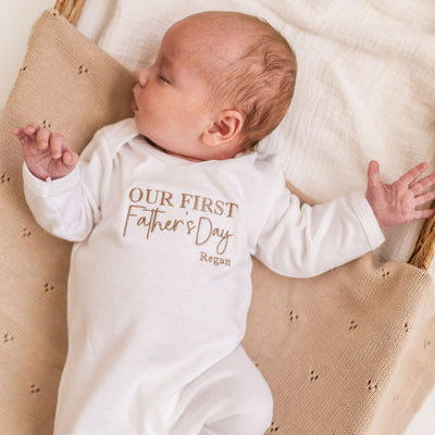 Personalised First Father's Day Sleepsuit/ Vest
