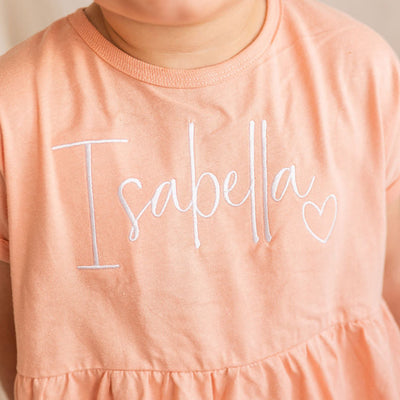 Dusty Pink Embroidered Cotton Dress