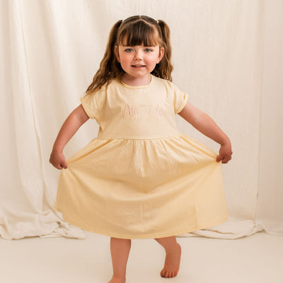 Vanilla Embroidered Cotton Dress