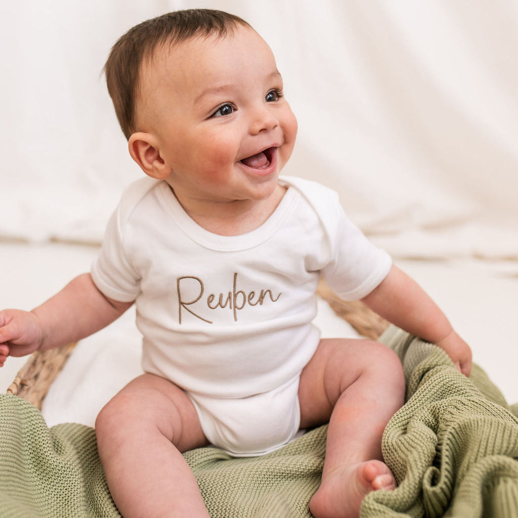 Baby Personalised Script Vest