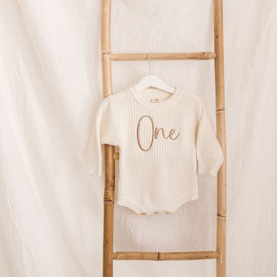 Birthday Personalised Knitted Romper