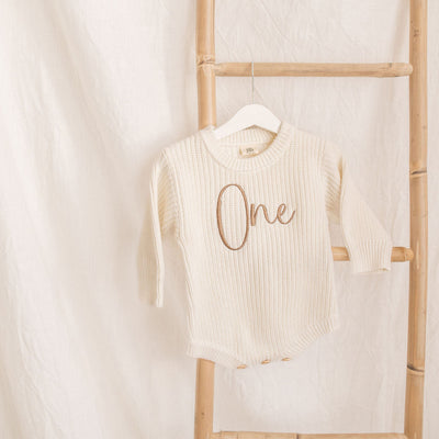 Birthday Personalised Knitted Romper