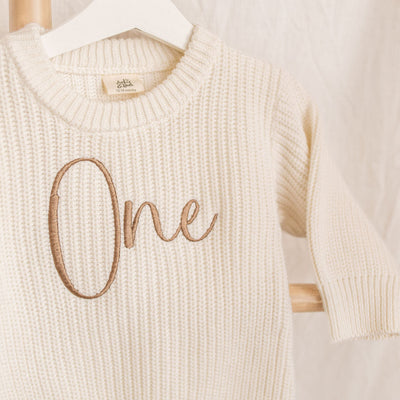 Birthday Personalised Knitted Romper
