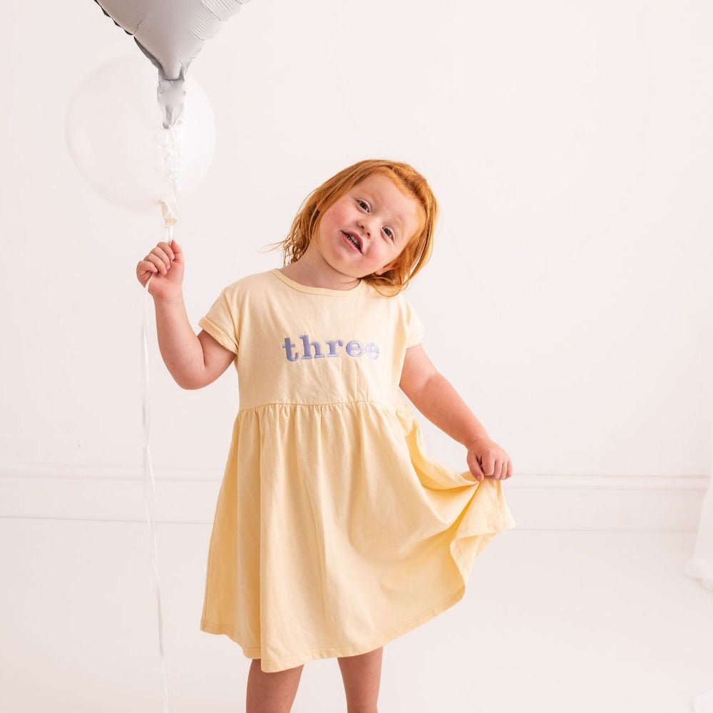 Birthday Embroidered Cotton Dress - Amber and Noah