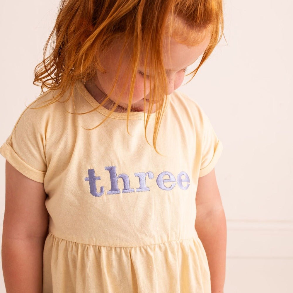 Birthday Embroidered Cotton Dress - Amber and Noah