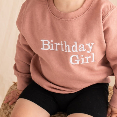 Birthday Girl Embroidered Sweater - Amber and Noah