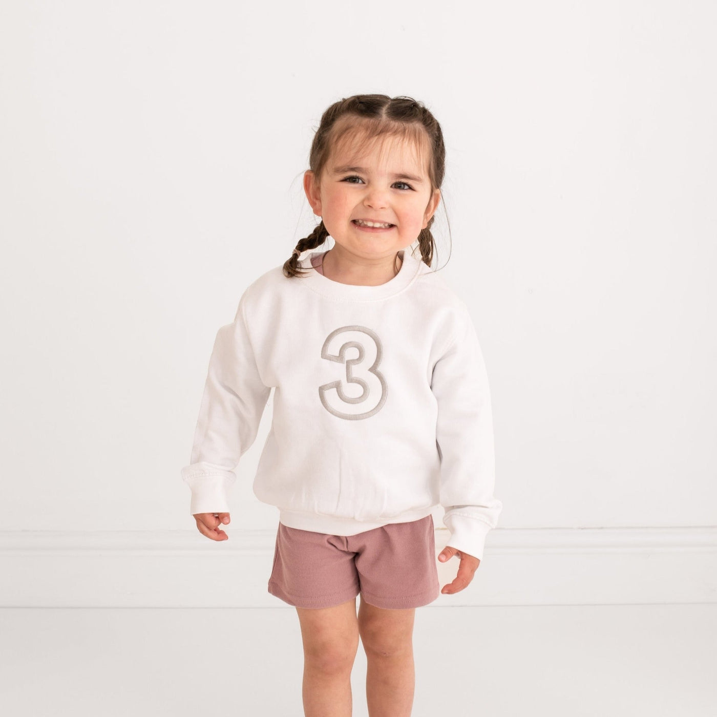 Birthday Varsity Number Embroidered Sweater - Amber and Noah