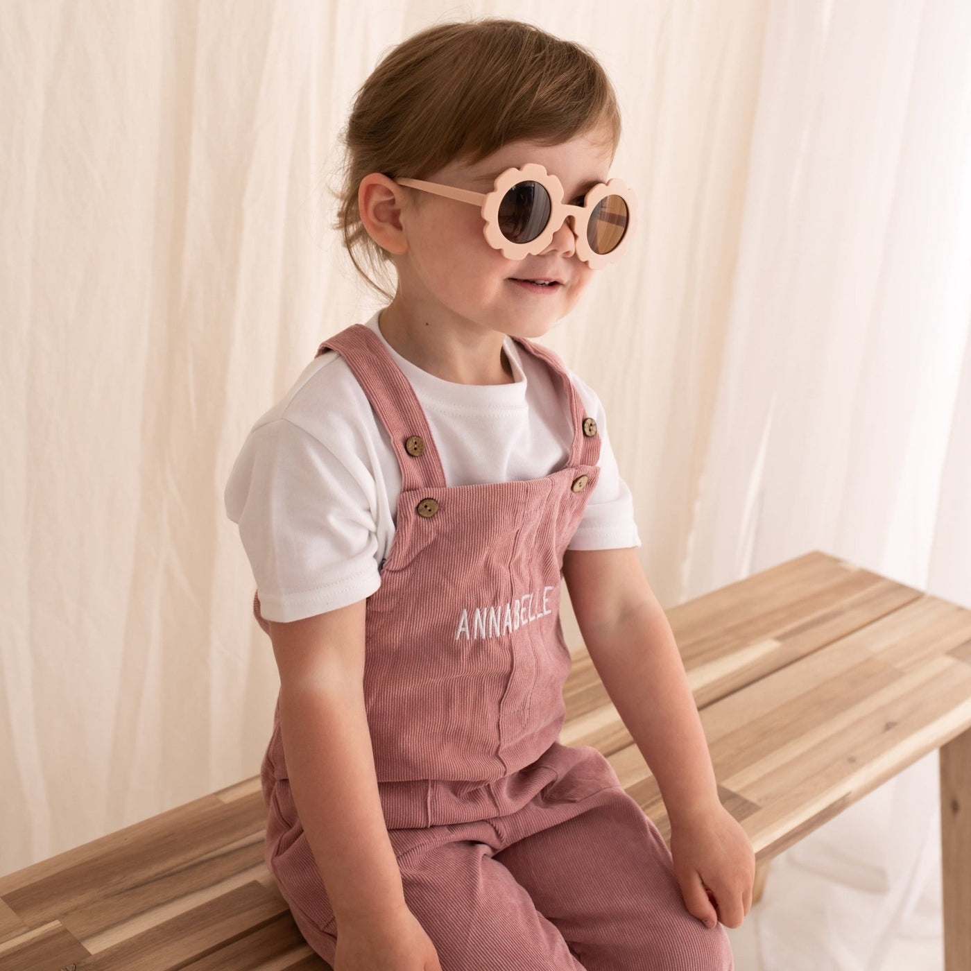 Children's Corduroy Personalised Dungarees - Amber and Noah