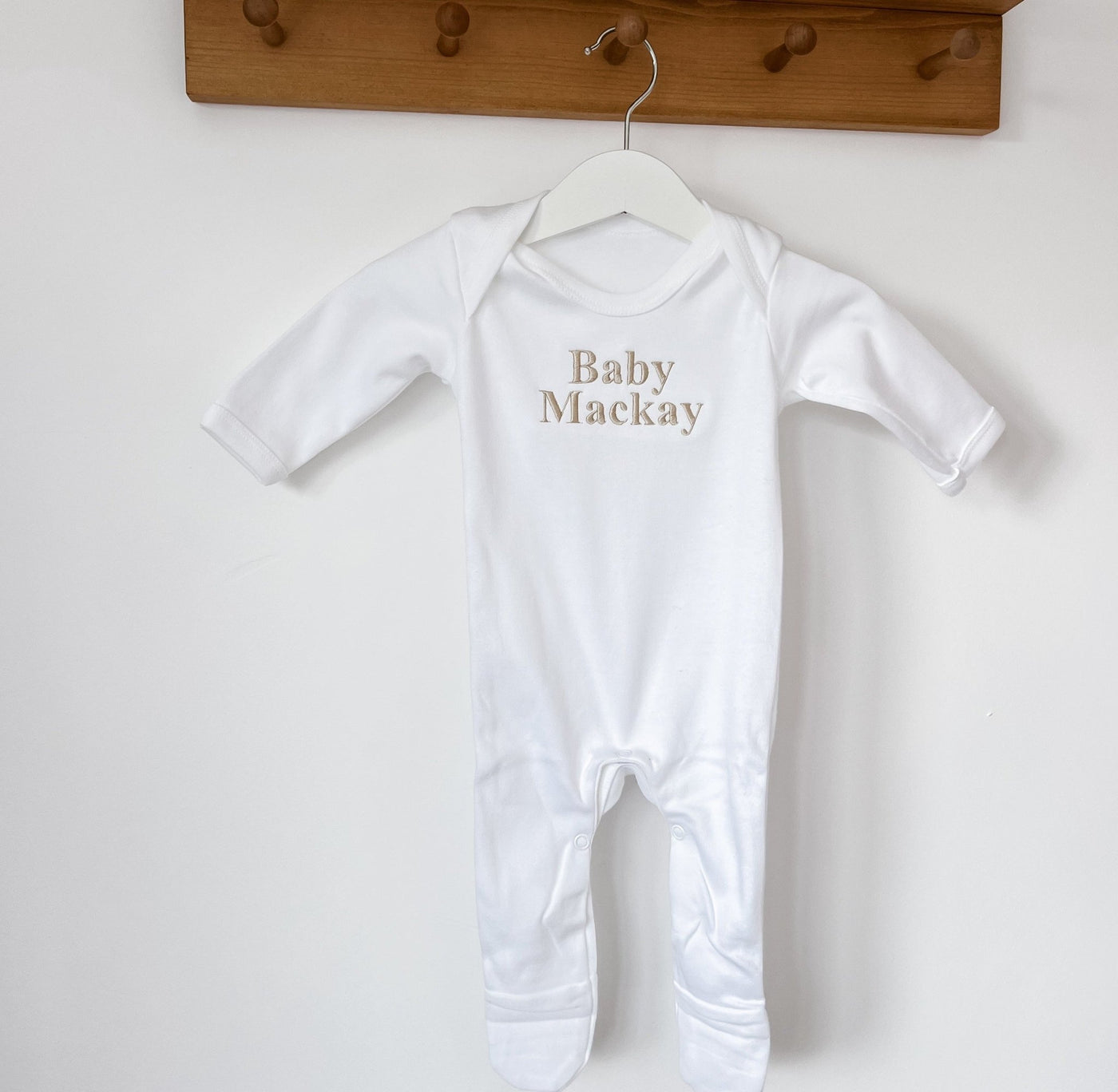 Classic Baby Name Vest/ Sleepsuit - Amber and Noah