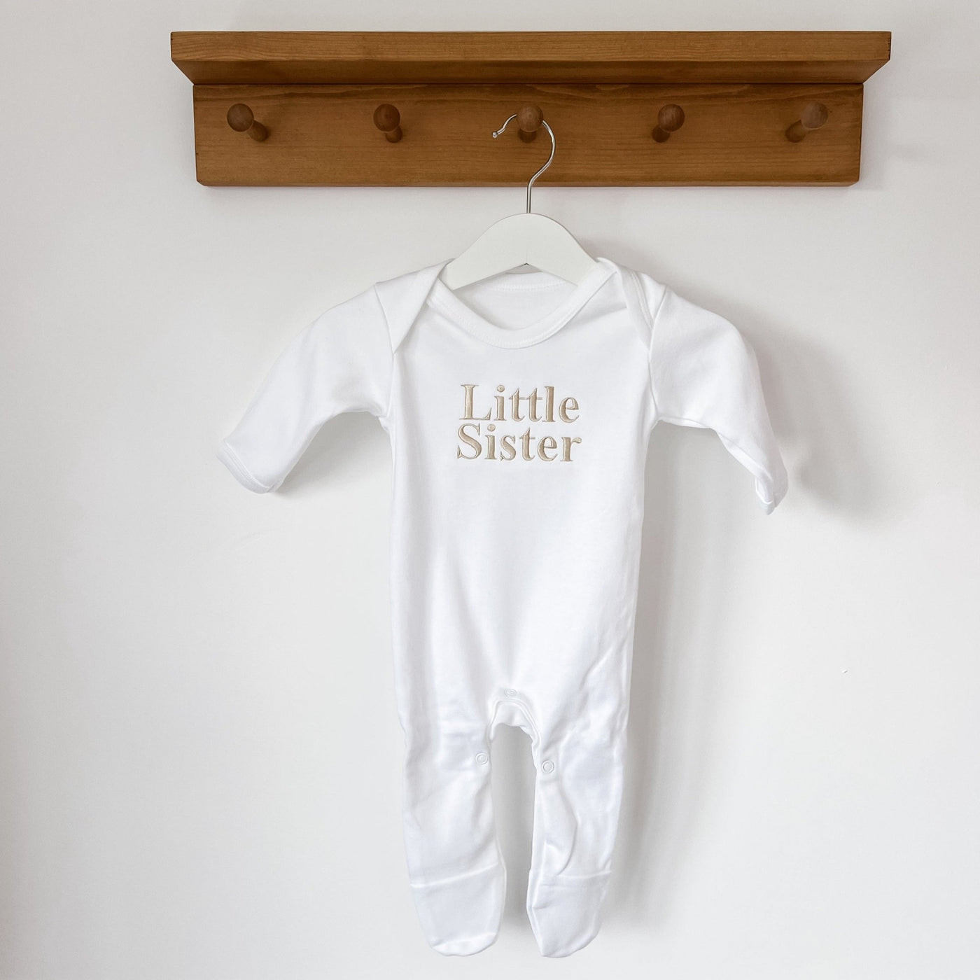Classic Little Sister Vest/ Sleepsuit – Amber and Noah