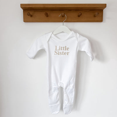 Classic Little Sister Vest/ Sleepsuit - Amber and Noah
