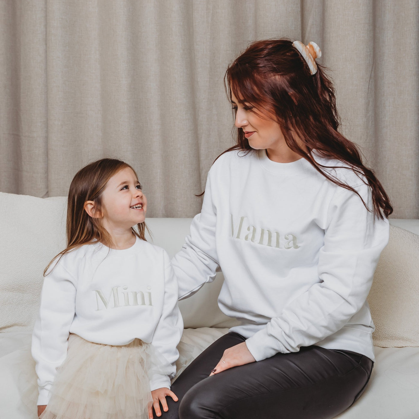 Classic Mama and Mini Sweater Set - Amber and Noah