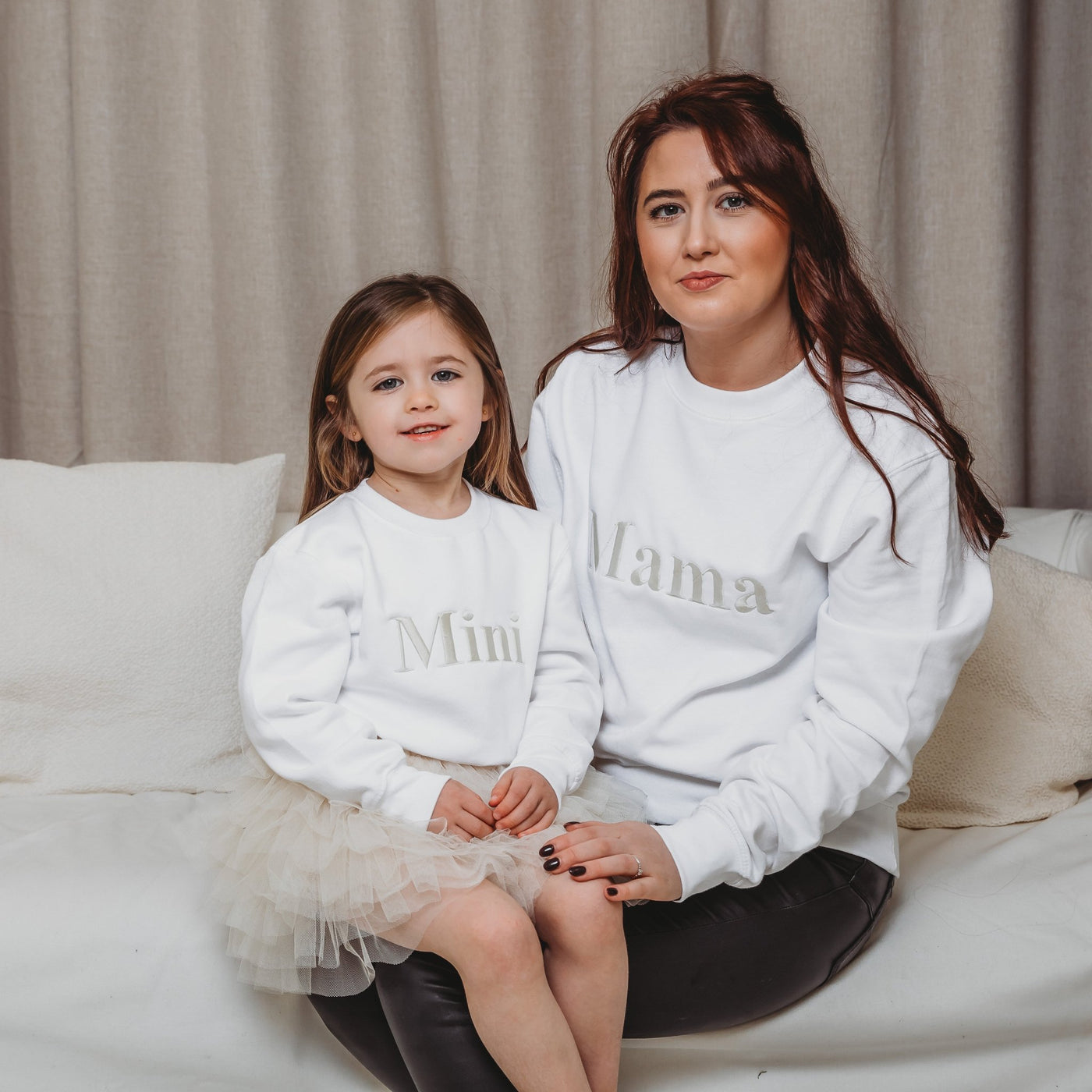Classic Mama and Mini Sweater Set - Amber and Noah