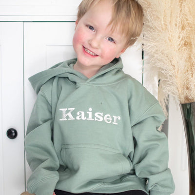 Classic Name Embroidered Hoody - Amber and Noah