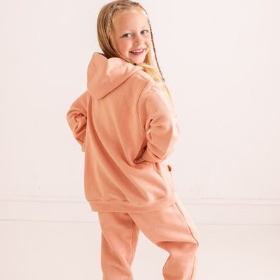 Dusty Pink Embroidered Hooded Tracksuit - Amber and Noah