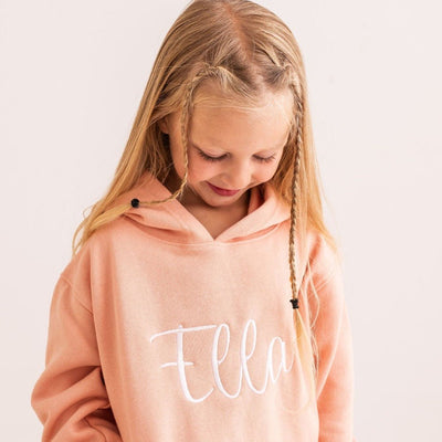 Dusty Pink Embroidered Hooded Tracksuit - Amber and Noah
