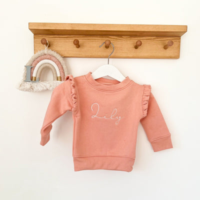 Embroidered Frill Sweater - Amber and Noah