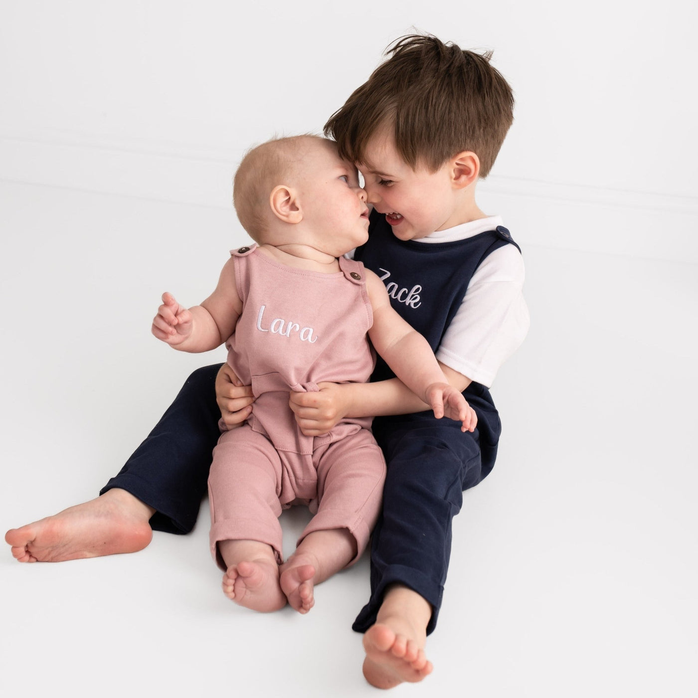 Embroidered Name Dungarees - Amber and Noah