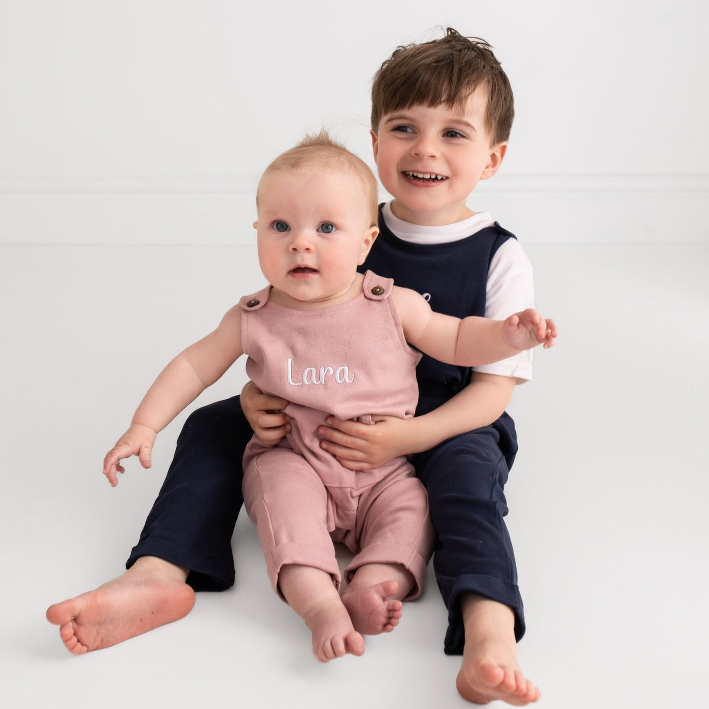 Embroidered Name Dungarees - Amber and Noah