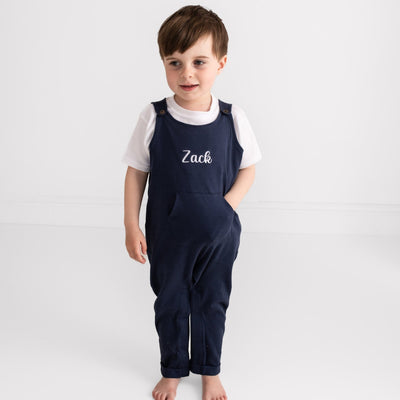 Embroidered Name Dungarees - Amber and Noah