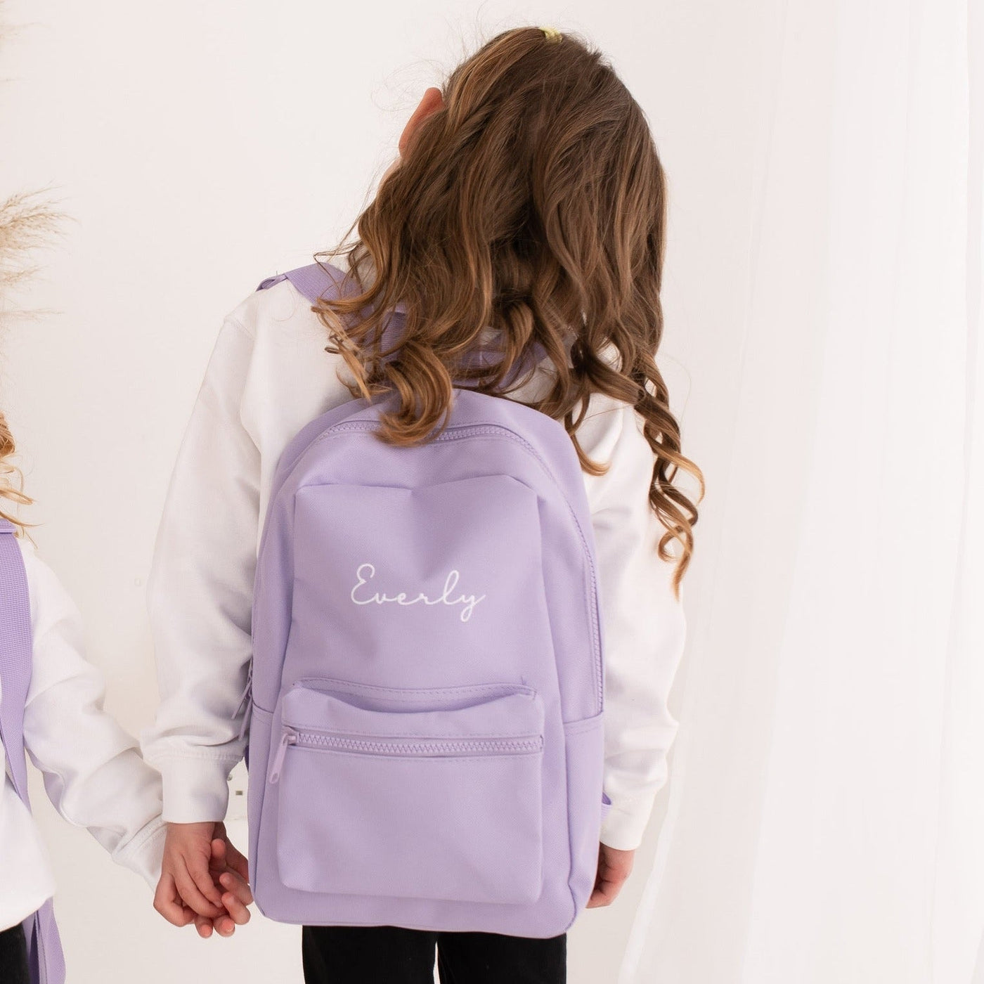 Embroidered Script Personalised Backpack - Amber and Noah