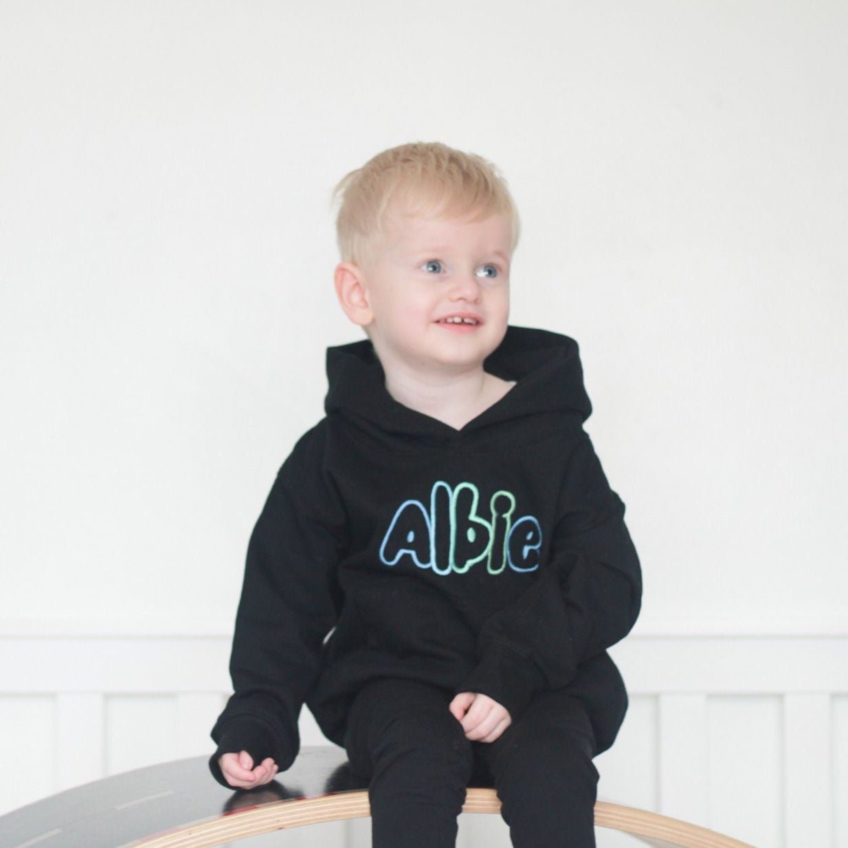 Funky Name Embroidered Hoody - Amber and Noah