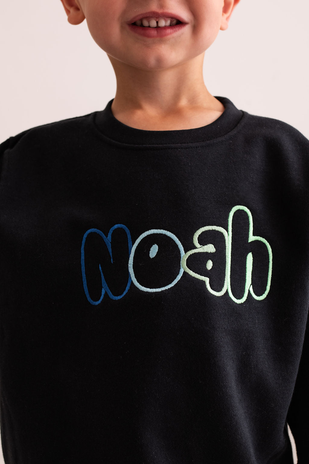 Funky Name Embroidered Sweater - Amber and Noah