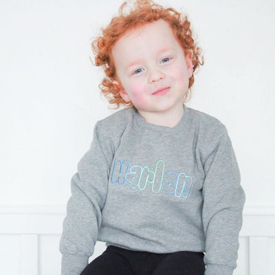 Funky Name Embroidered Sweater - Amber and Noah
