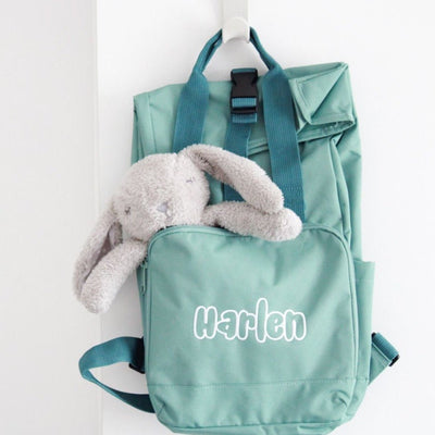 Funky Name Personalised Roll Handle Backpack - Amber and Noah