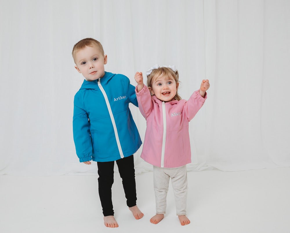 Lightweight Personalised Rain Coat - Amber and Noah