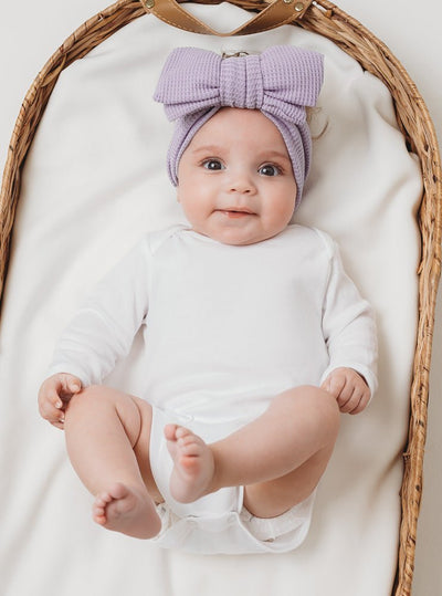 Lilac Baby Bowknot Headband - Amber and Noah