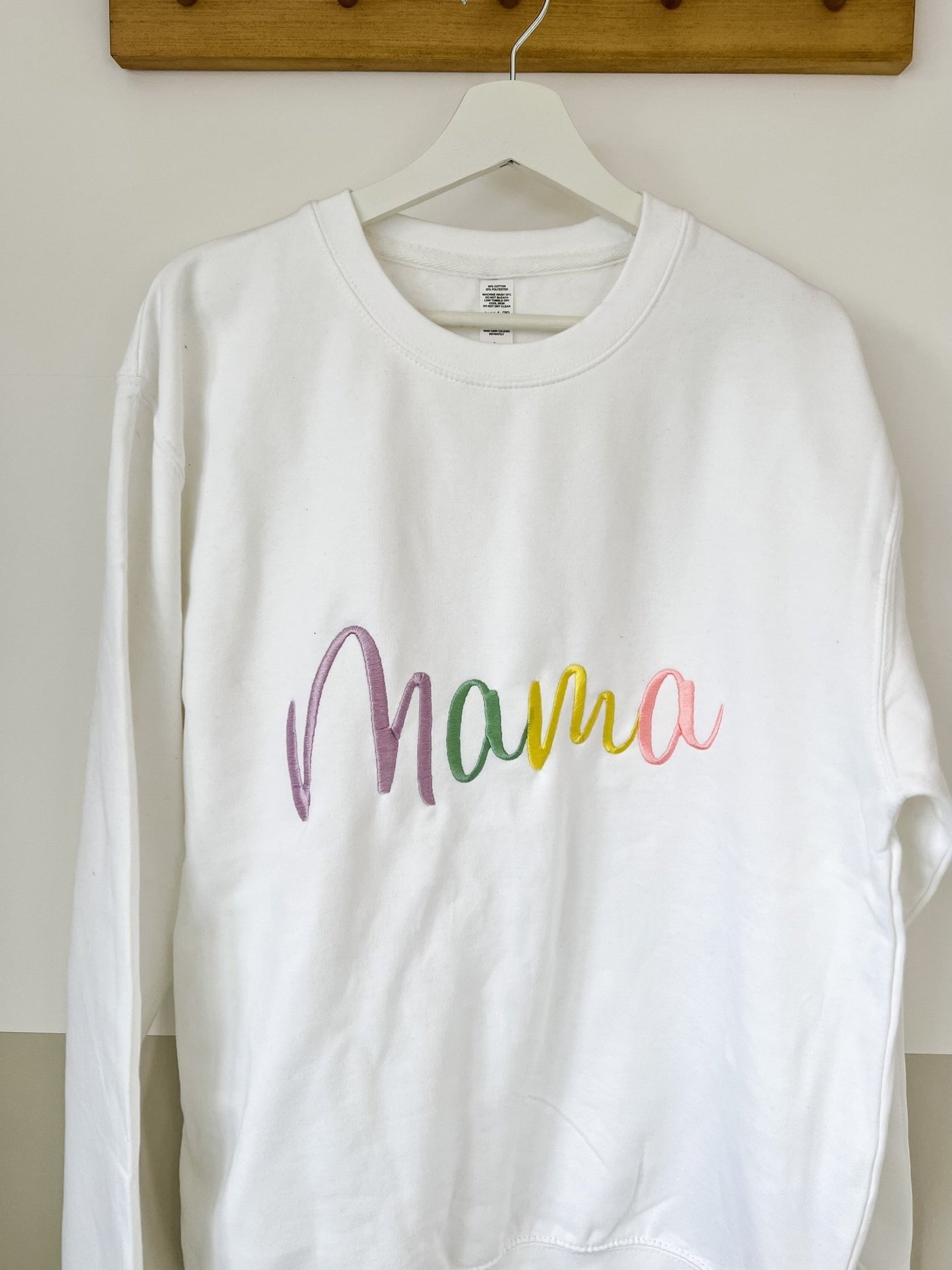 Mama Pastel Embroidered Name Sweater - Amber and Noah