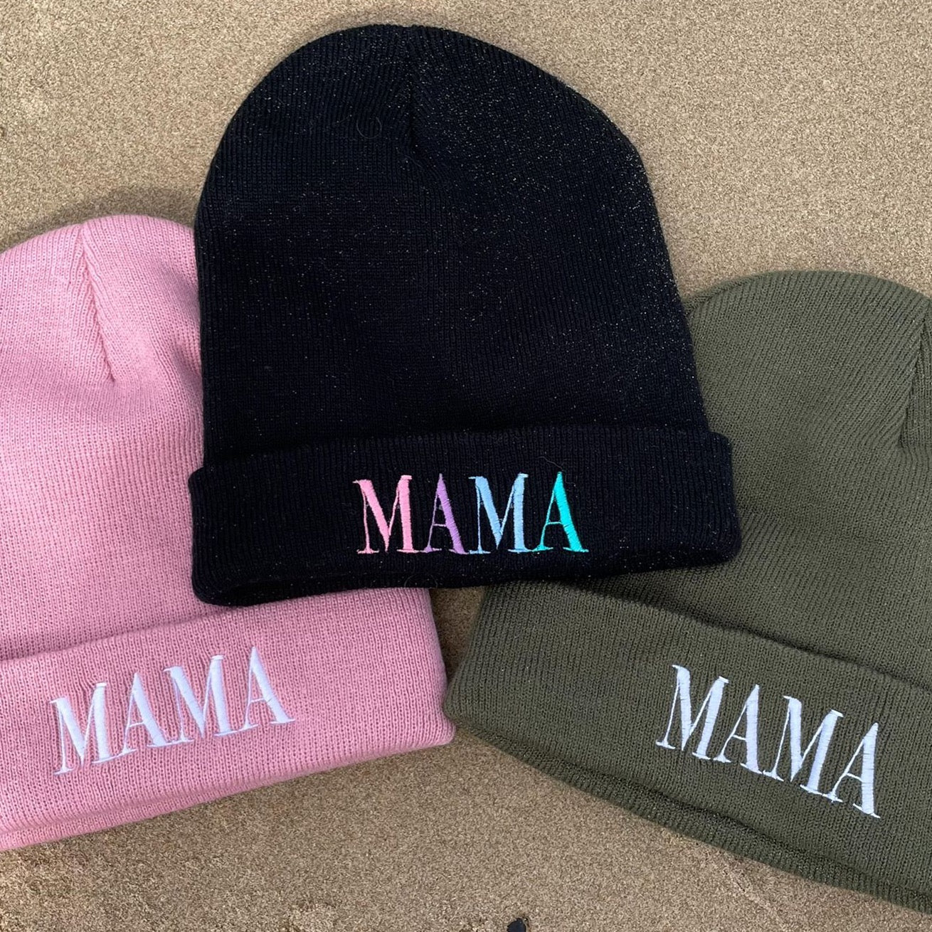 Mama Personalised Beanie Hat - Amber and Noah