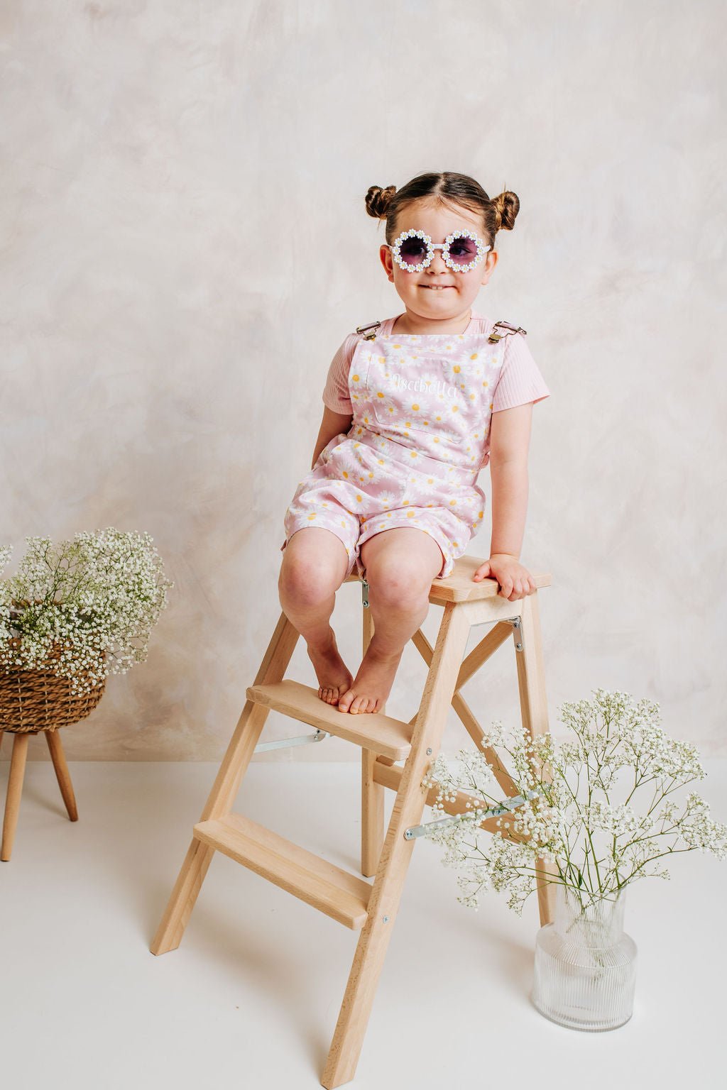 Personalised Floral Dungaree Set - Amber and Noah