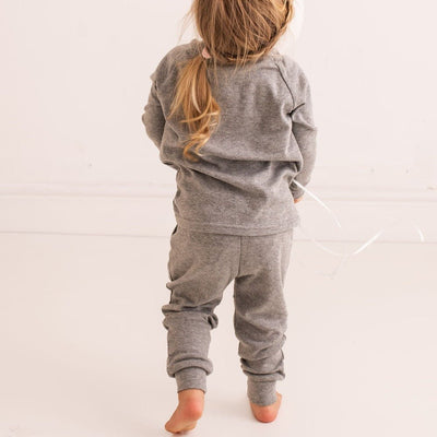 Personalised Grey Cotton Loungeset - Amber and Noah
