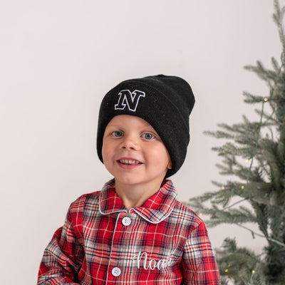 Personalised Initial Beanie Hat - Amber and Noah