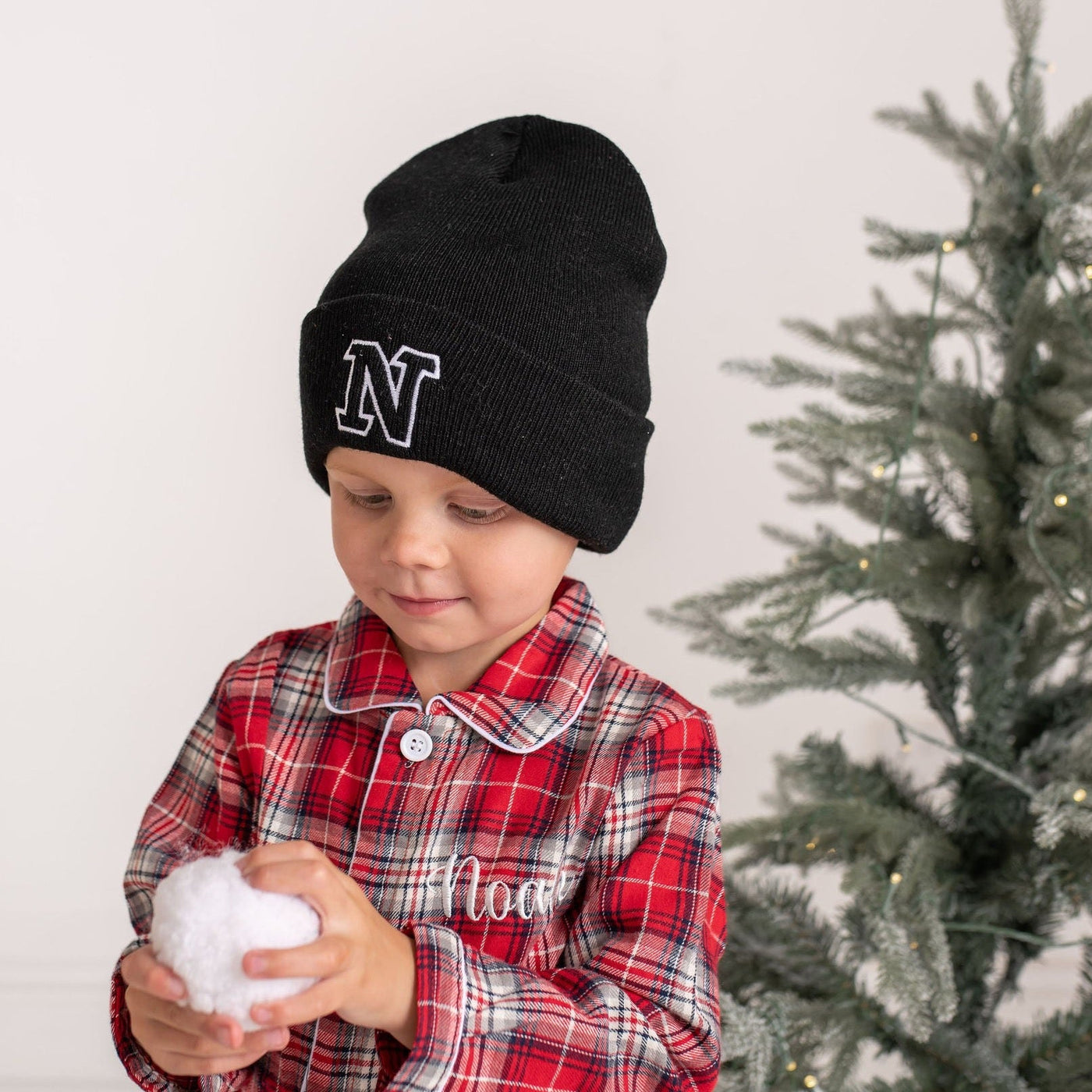 Personalised Initial Beanie Hat - Amber and Noah