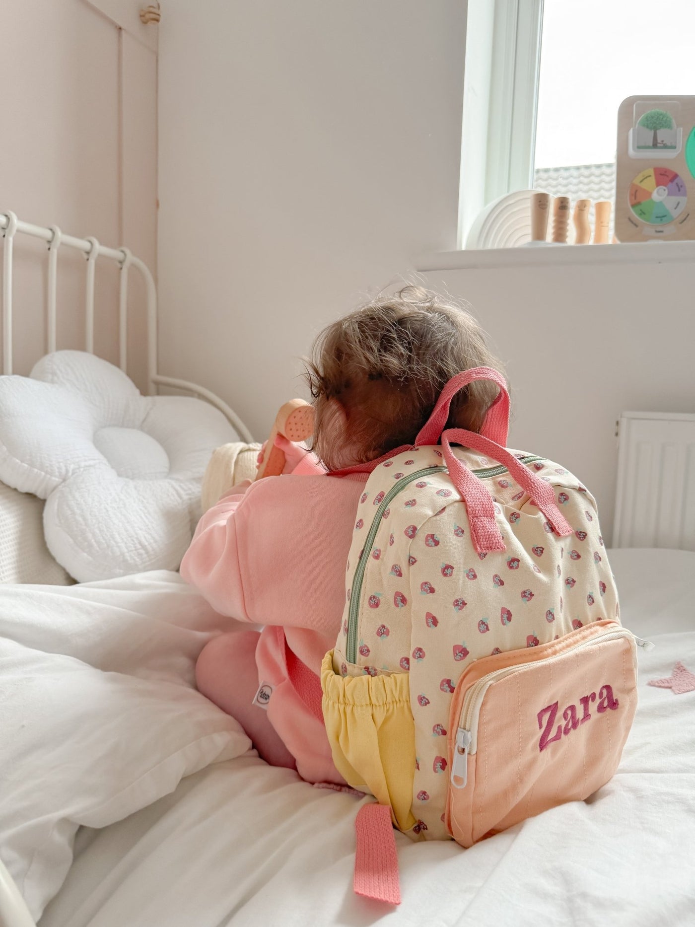 Personalised Mini Strawberry Backpack - Amber and Noah