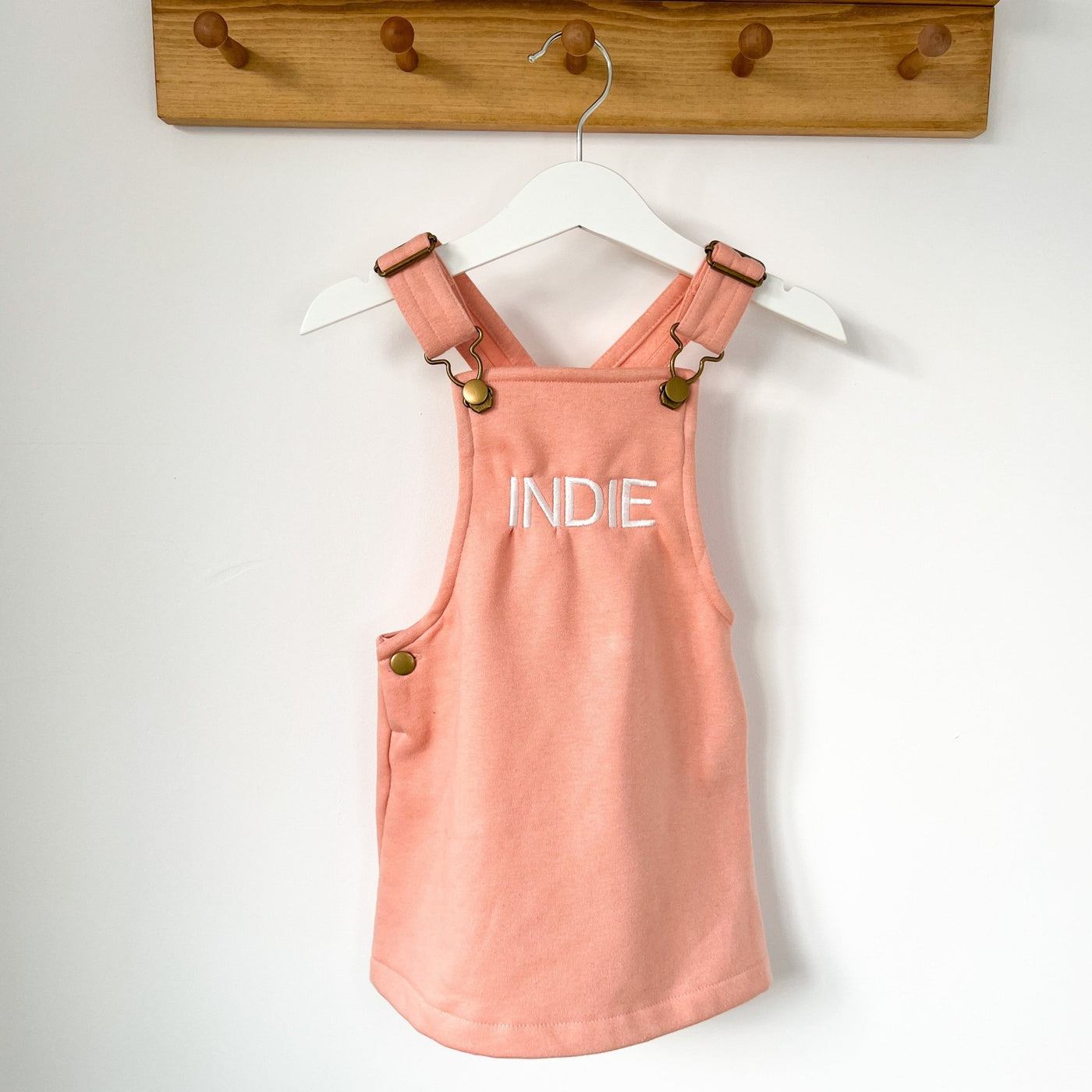 Pink Personalised Dungaree Dress - Amber and Noah