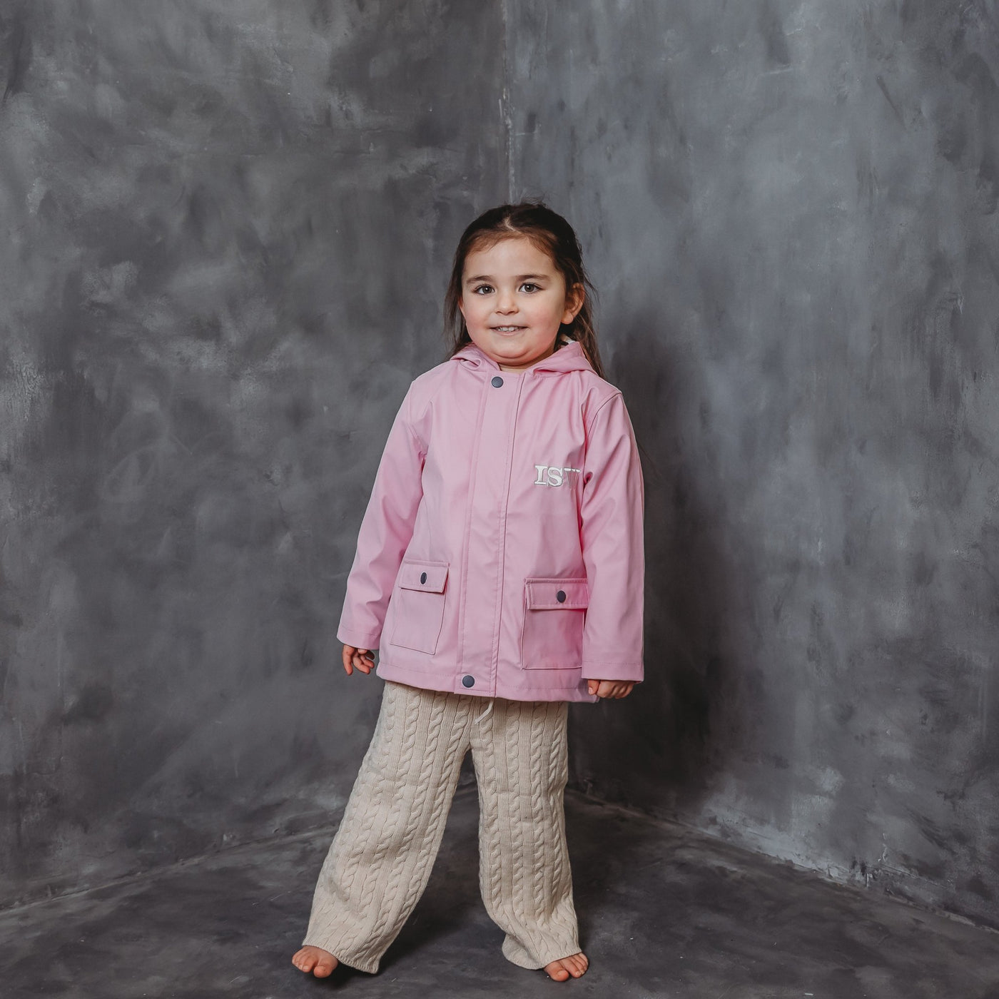 Pink Personalised Rain Coat - Amber and Noah