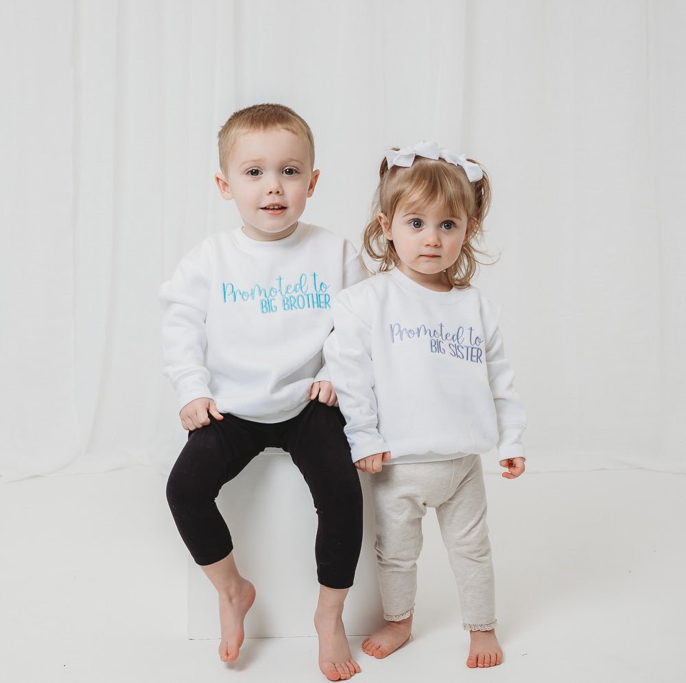 Promoted to Big Sister Sweater - Amber and Noah
